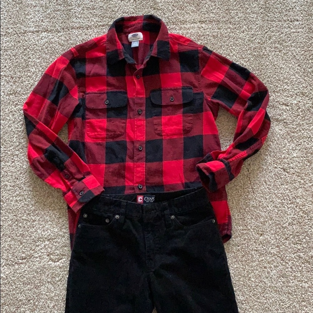 Boys red/black outfit